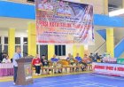 Semarak HUT Kota Solok ke-55, Wakil Wali Kota Buka Open Turnamen Badminton PBSI Kota Solok 2025